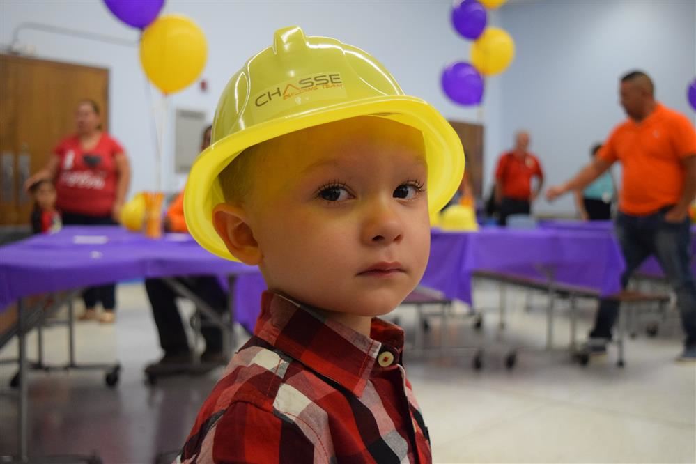Boy looking at camera